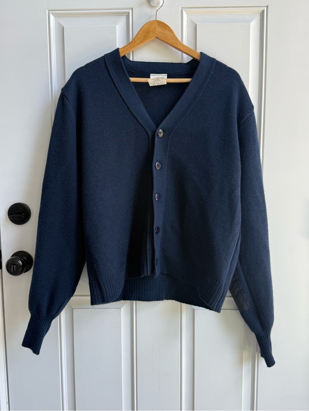 Vintage Military Equipment Corp Cardigan Mens 46R Navy Wool USAF Epaulets 90’s